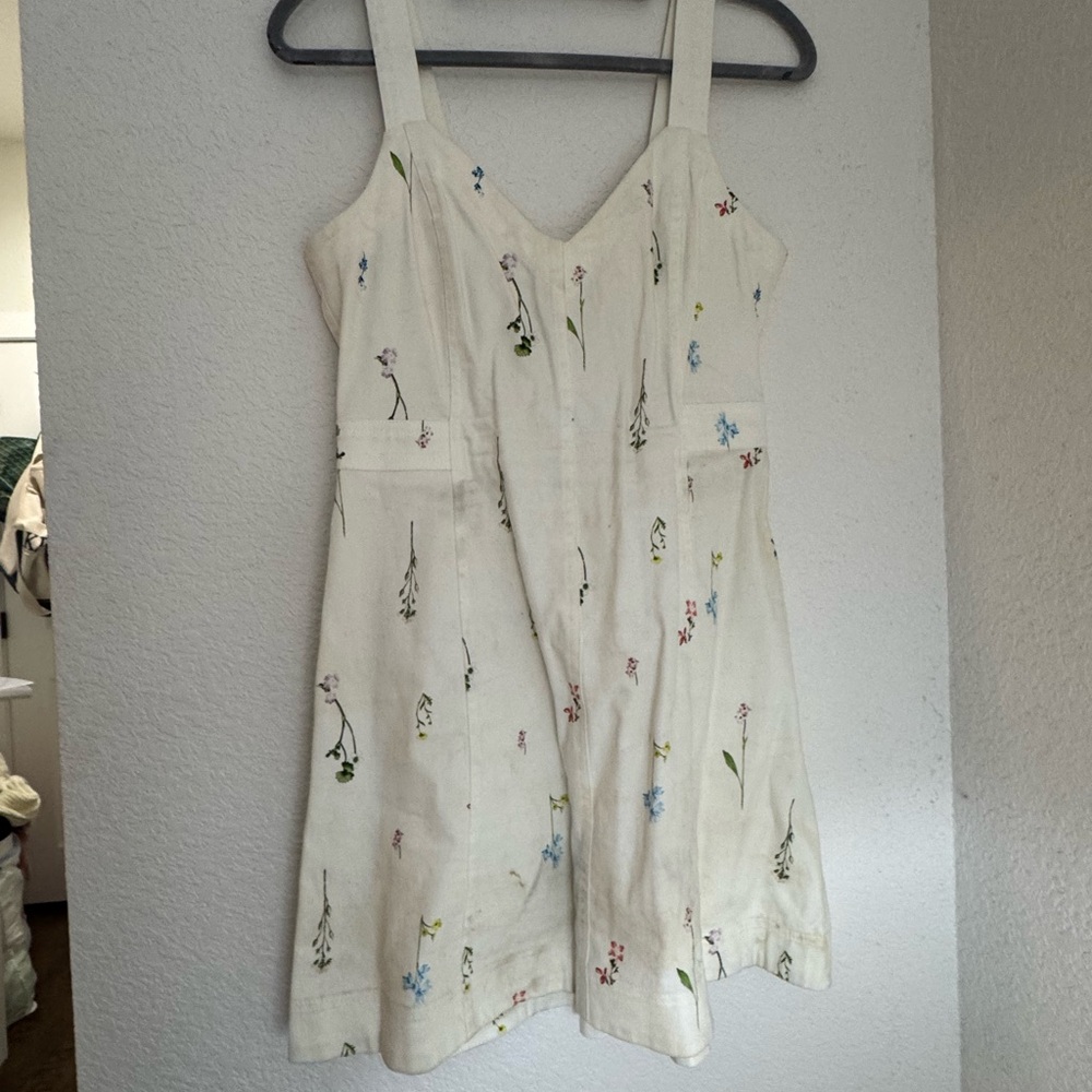 Parker floral denim mini dress - Picture 2 of 2